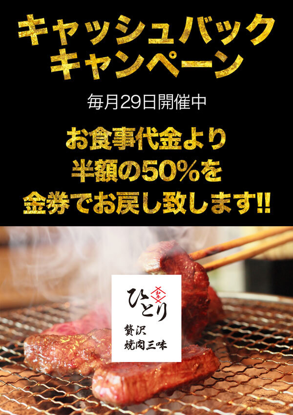 キャッシュバックキャンペーン